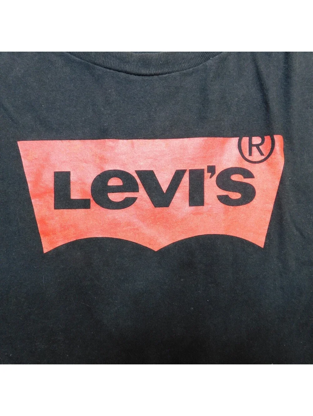 Levi's Men's Size L Large Black Classic Batwing Logo Graphic T-Shirt Cotton